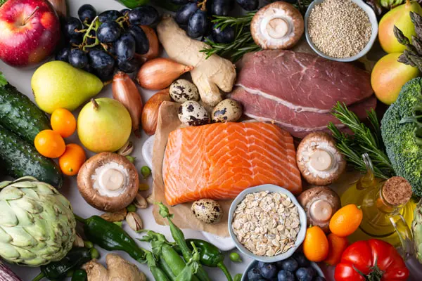 Assortment of healthy food for clean eating